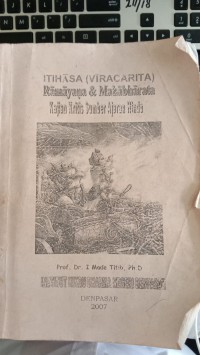 Image of Itihasa (Viracarita) Ramayana & Mahabharata